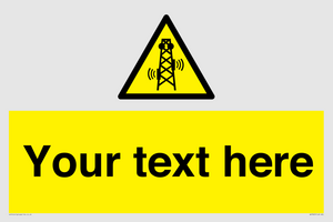 Custom warning RF radiation transmitter